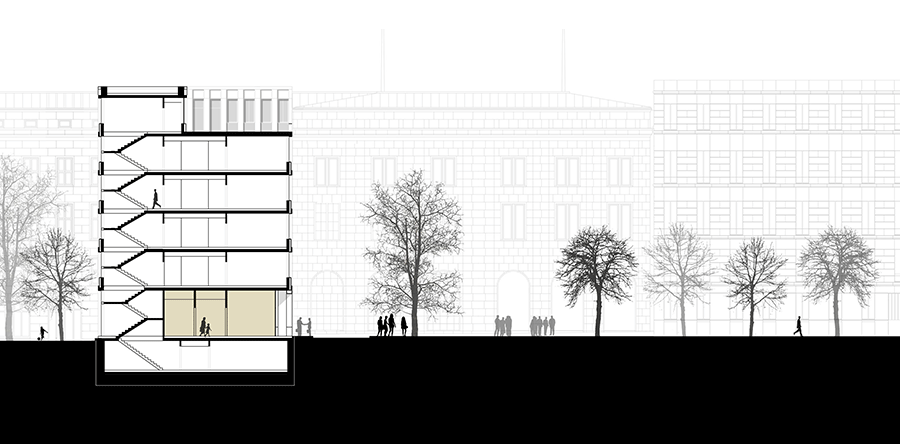 2. Preis im offenen, anonymen und einphasigen Wettbewerb „Neubau Bundesministerium für Arbeit und Soziales Wilhelmstraße 50“ in Berlin